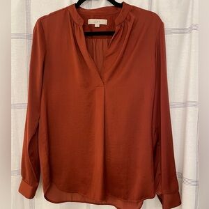 LOFT Silky Women's Rich Terracotta Blouse